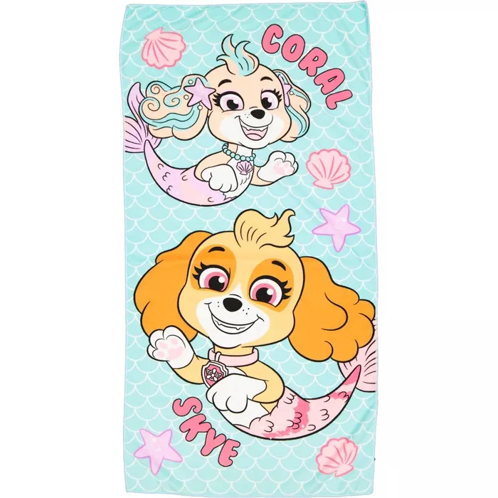 Mancs őrjárat Mermaid strand törölköző 60×120 cm (Fast Dry )