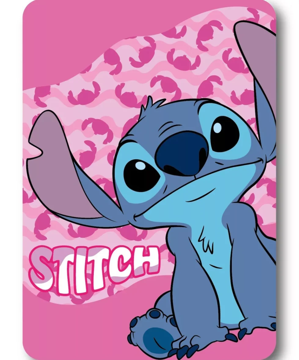 Disney Lilo és Stitch Pink Wave polár takaró 100×140 cm – puha, meleg gyerektakaró a csillagkutyával