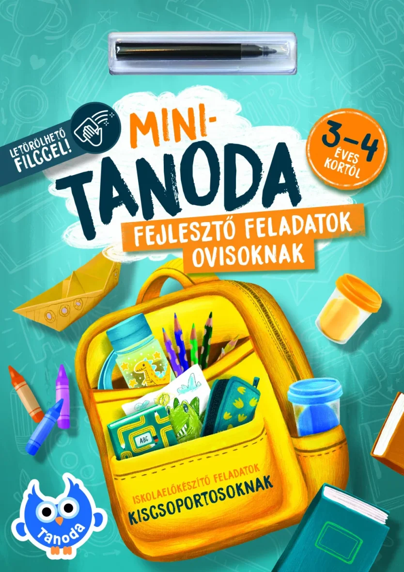 Minitanoda letörölhető filccel – 3-4 éves kortól